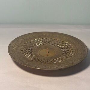 Brass Round Candle Holder